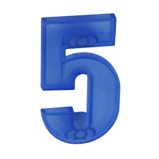 Ручка-цифра 5, пластикова, колір синій, 86х64х23мм