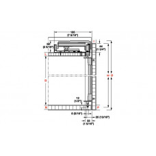 Комплект фурнітури FINETTA FLATFRONT S/OS 15 FB для 2-х дверей шириною 3000мм