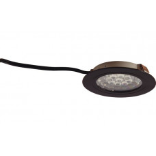 Світильник LED 3001 врізний алюмінієвий колір: чорний 24V/1.7W холодне біле світло