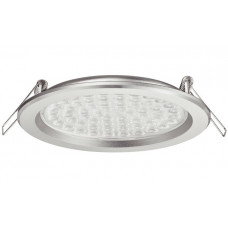 Світильник LED 3002 врізний алюмінієвий колір: срібний 24V/4.4W холодне біле світло D127мм