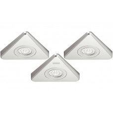 Комплект світильників LED 3003 24V/1.65W пластиковий колір: срібний тепле біле світло (3 штуки)