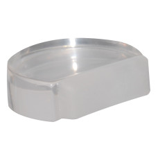 Дверний стопор овальний пластик прозорий самоклеючий 14x40мм